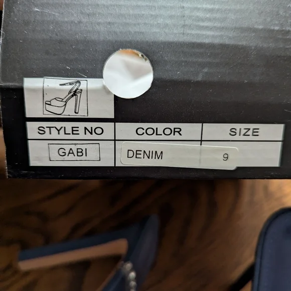 Fashion Nova Womens Denim Platform High Heels Size 9 - Picture 5 of 6